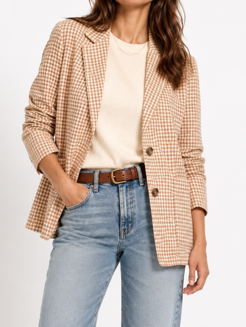 Madewell Linen Dorset Gingho Blazer small